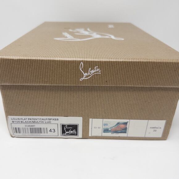 Christian Louboutin Sneakers Louis Flat Patent Crystals Size 43 EU 10 US - Picture 10 of 11